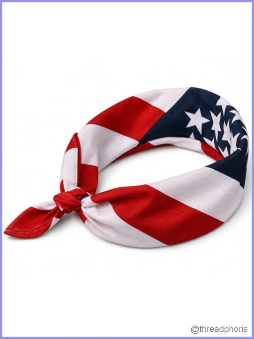 Cotton USA American Flag Bandana Head Wrap Neck Face Scarf